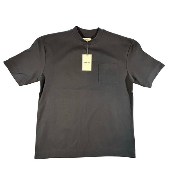 NWT Nines Collection Deep Shoulder Boxy Fit Heavy Shirt Navy Blue Medium - Picture 1 of 7
